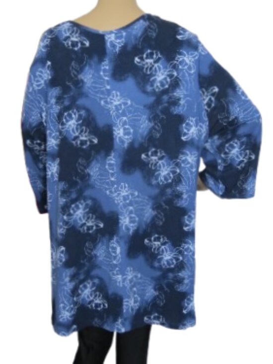 Joy Is Contagious Relaxed Fit 3/4 Sleeve Tunic Top - Picture 4 of 7